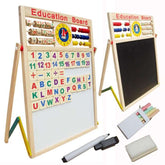 Wooden MultiPurpose Magnetic Pictures Writes Plank - stand slate with Abacus